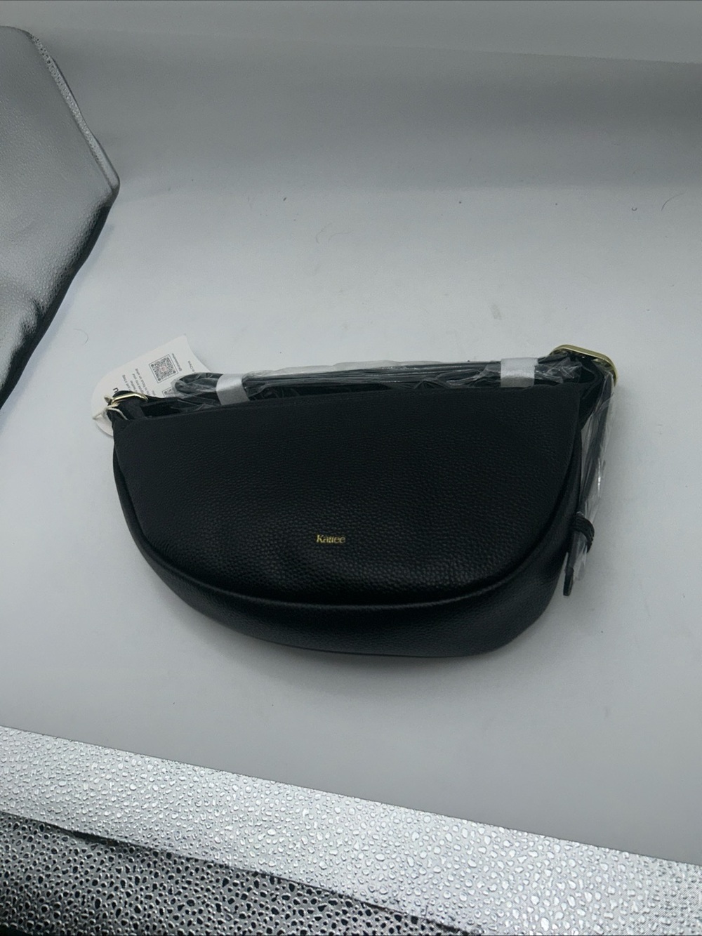 Kattee Leather Crossbody Purses, Small Black Sling Bag, Shoulder, NWT